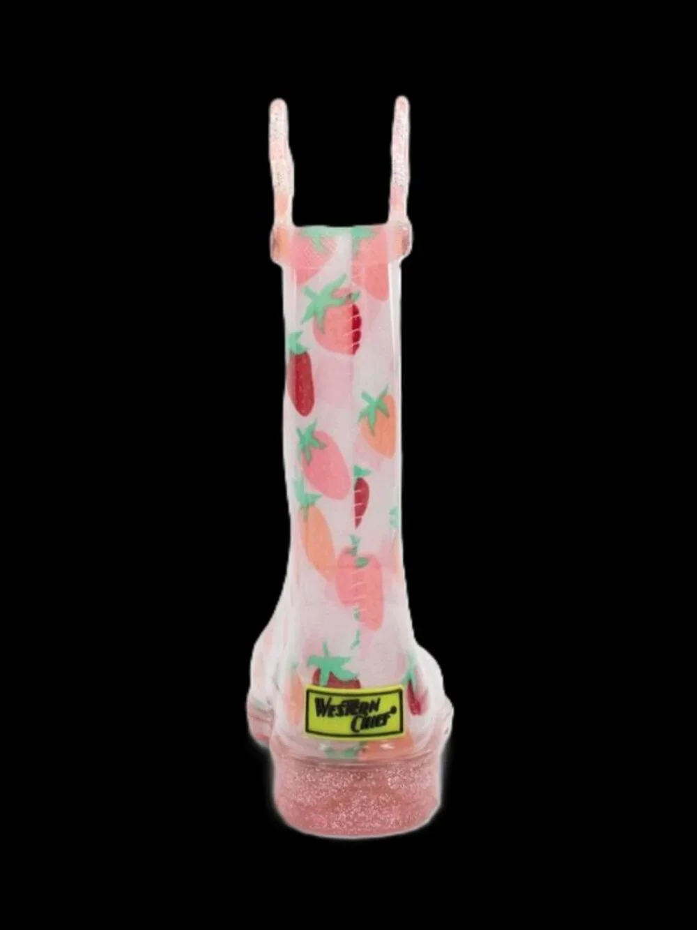 Toddler Strawberry Bliss Glitter Sparkle LIGHT UP Waterproof Boots Travel School